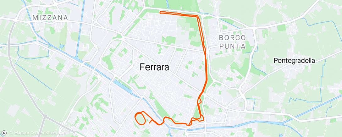 「Corsa mattutina」活動的地圖