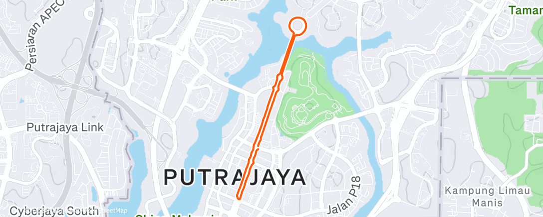 Map of the activity, Evening Run