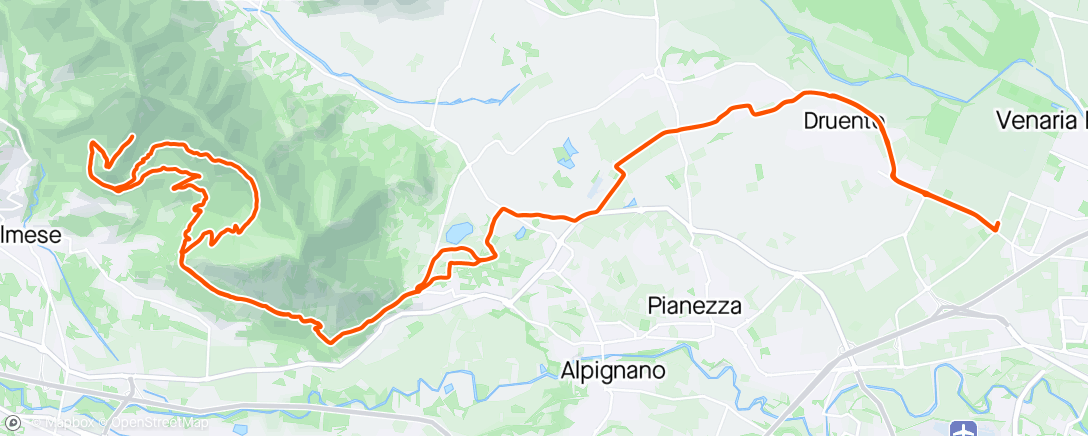 Map of the activity, MTB 🔝👊🏻taglia Fuoco -Colle della Bassetta-Pilone della Costa-Mezzo Bruno Giorda