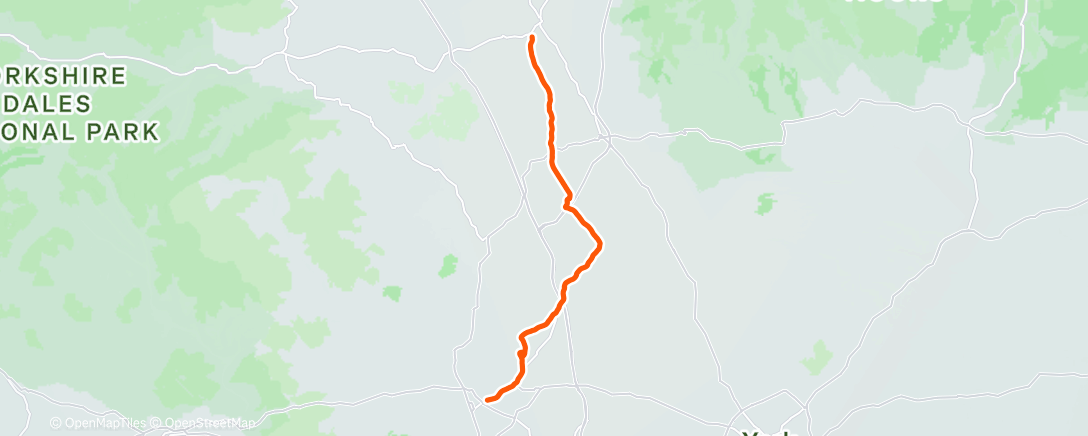 Map of the activity, Aborted out and back