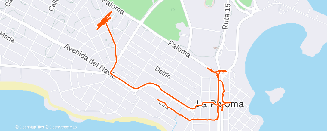 Map of the activity, La paloma