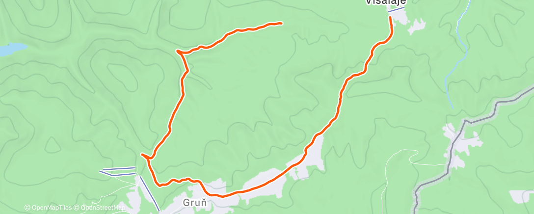 Map of the activity, Morning Hike
