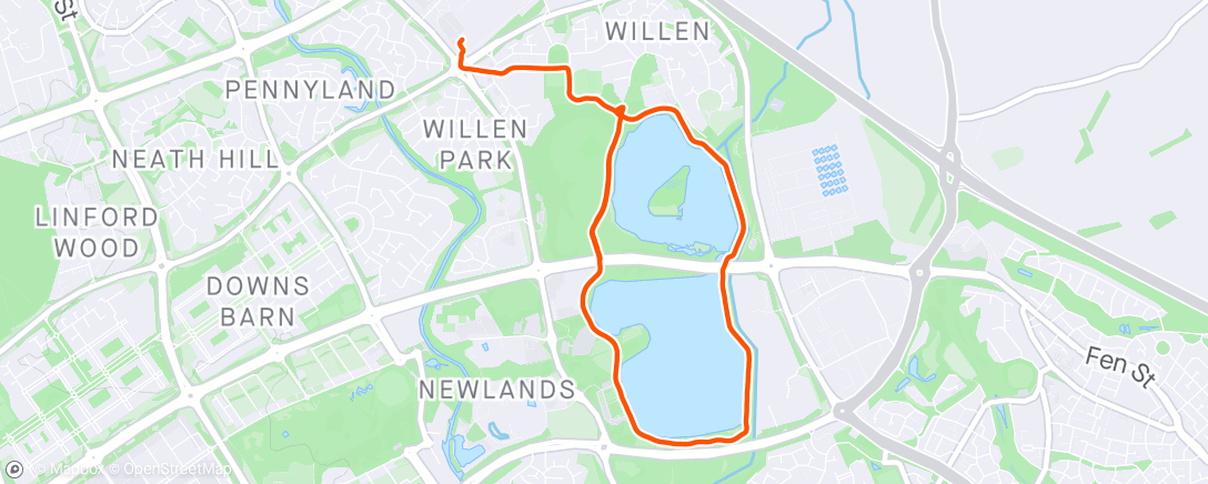 Map of the activity, Post work run