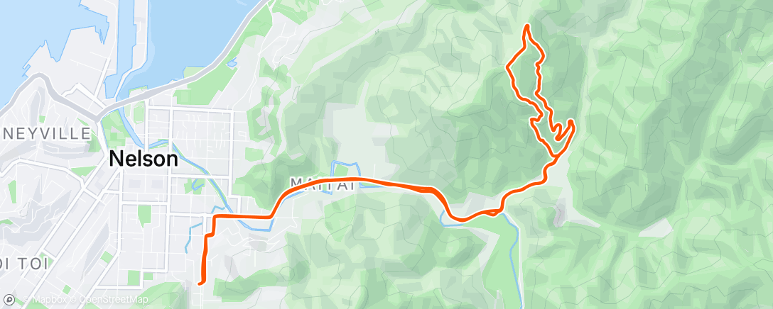 Map of the activity, Evening Mountain Bike Ride