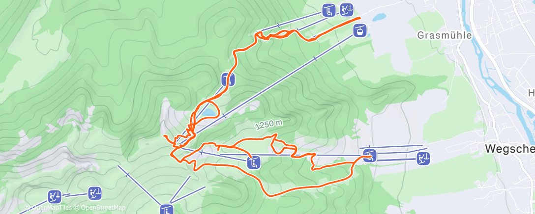 Map of the activity, Hausberg am Morgen
