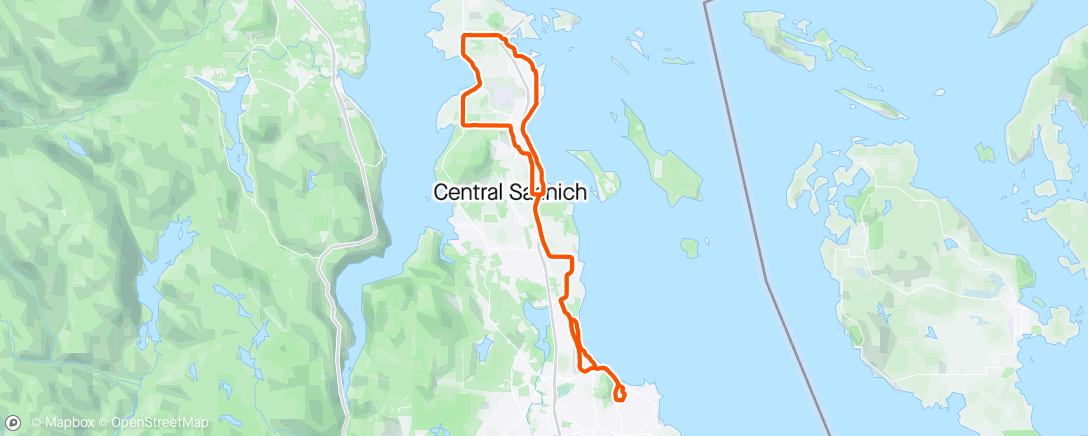 Map of the activity, Sunday Club ride