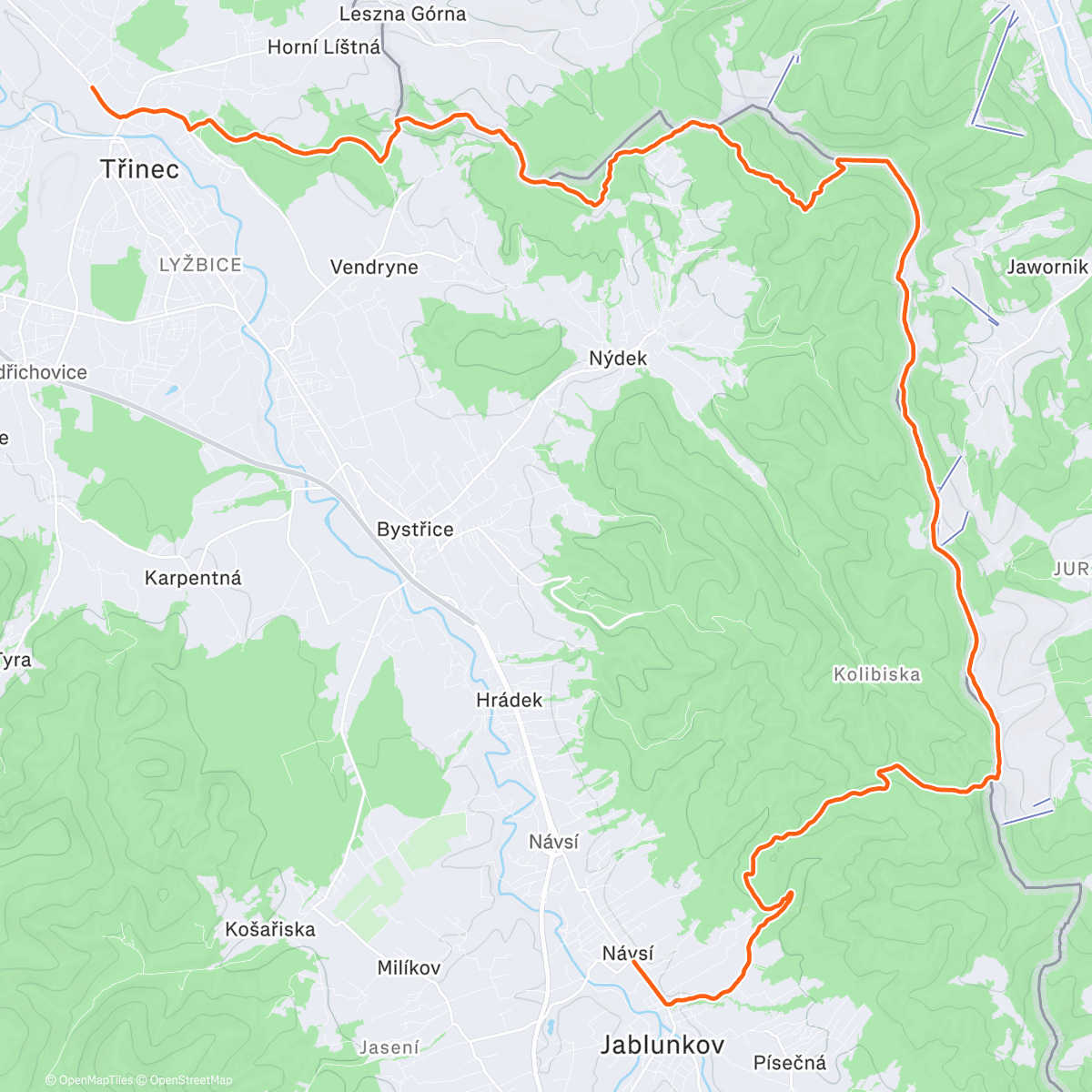 Карта физической активности (Čantoryje)