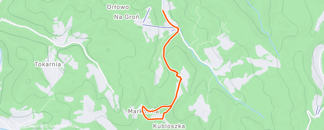 Map of the activity, Morning Hike