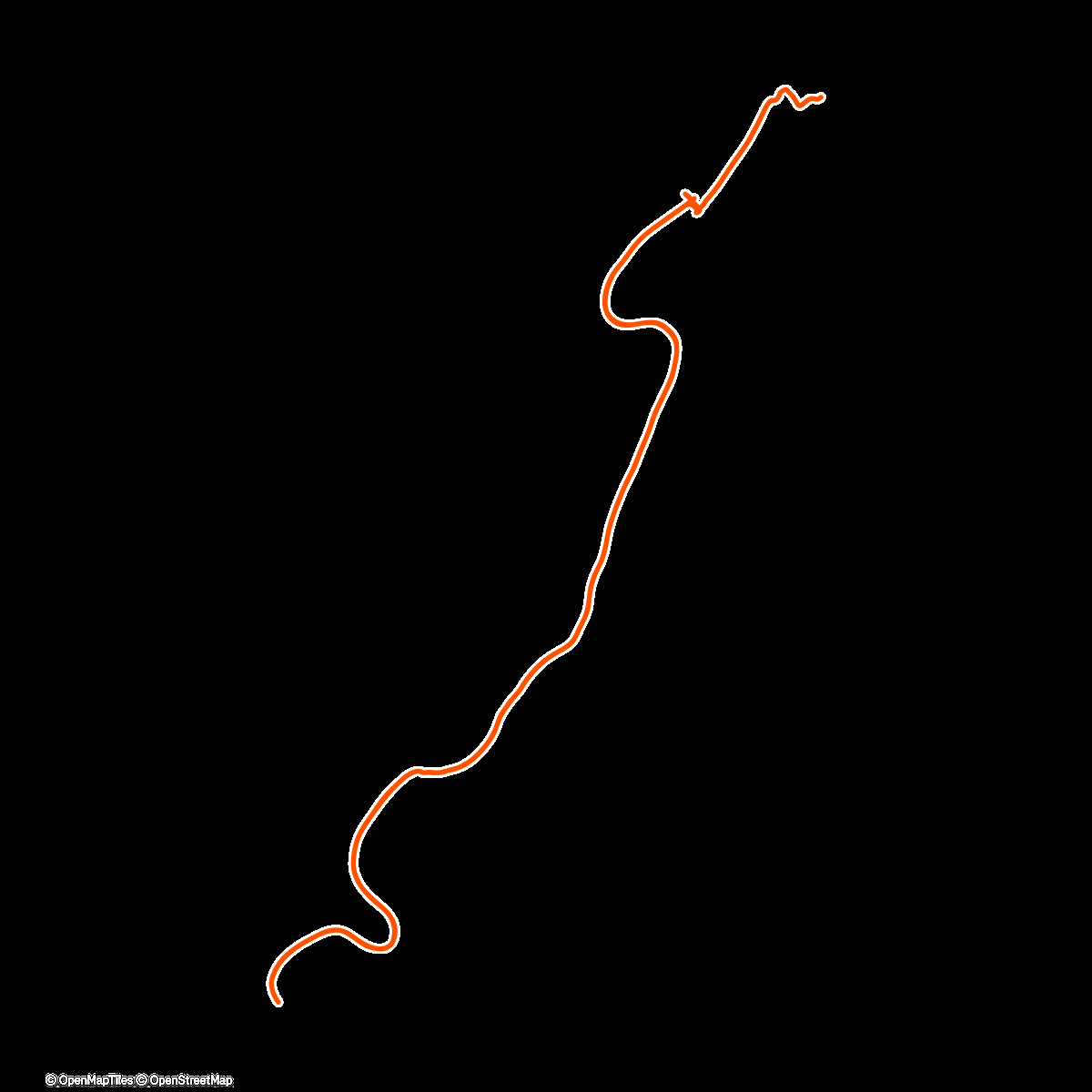 Map of the activity, Mittagsradfahrt
