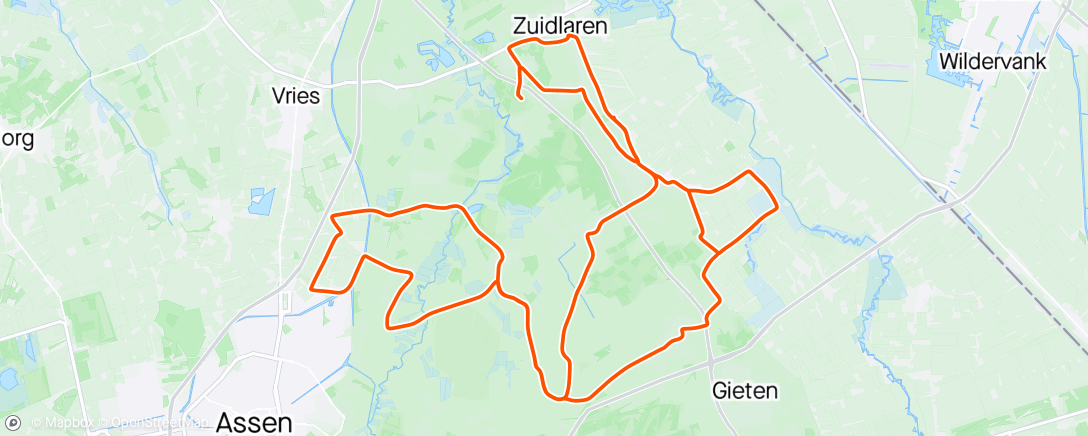 Map of the activity, Evening Ride CB 🦬
