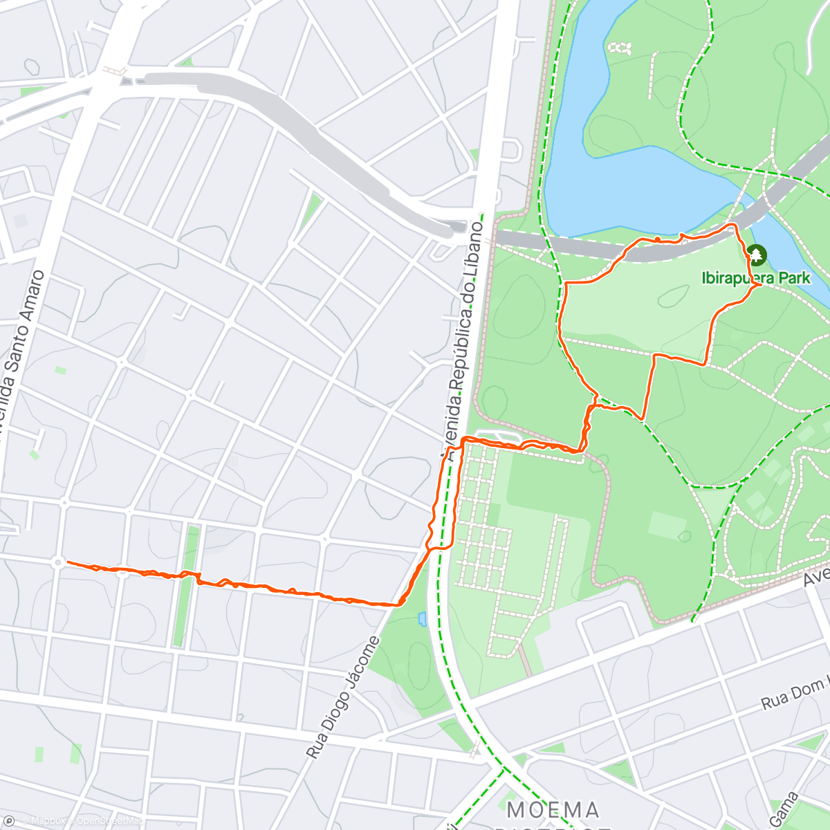 Mappa dell'attività Passeio no parque do domingo 👫