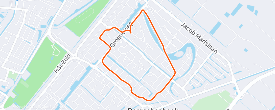 Map of the activity, Afternoon Walk