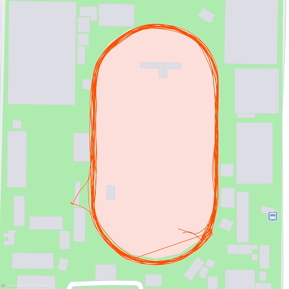 Map of the activity, Evening Run