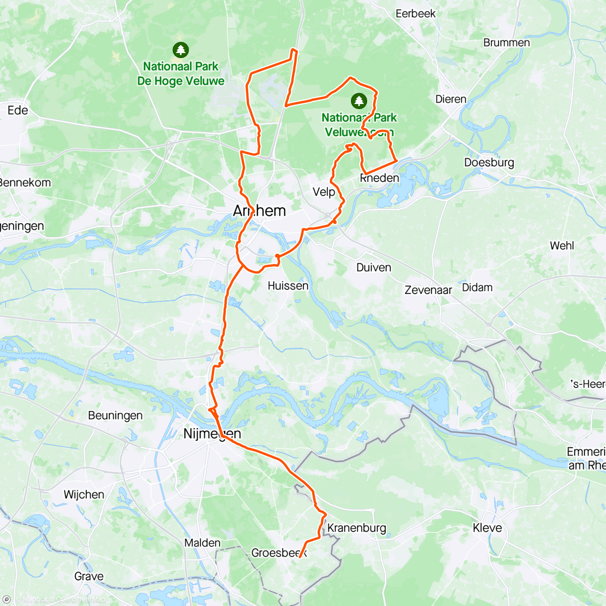 Map of the activity, Gewoon Lekker Fietsen