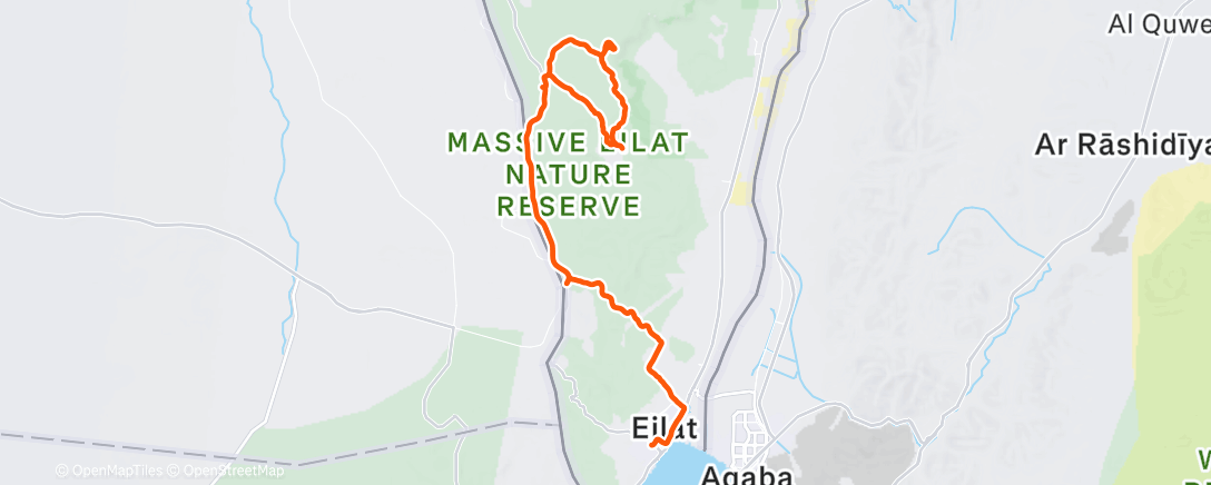 Map of the activity, Eilat day 3