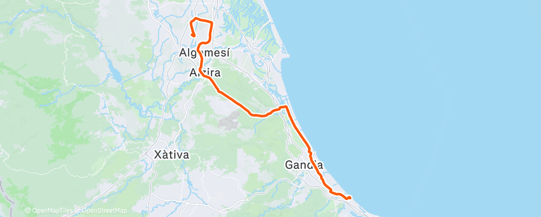 Map of the activity, Morning Ride
