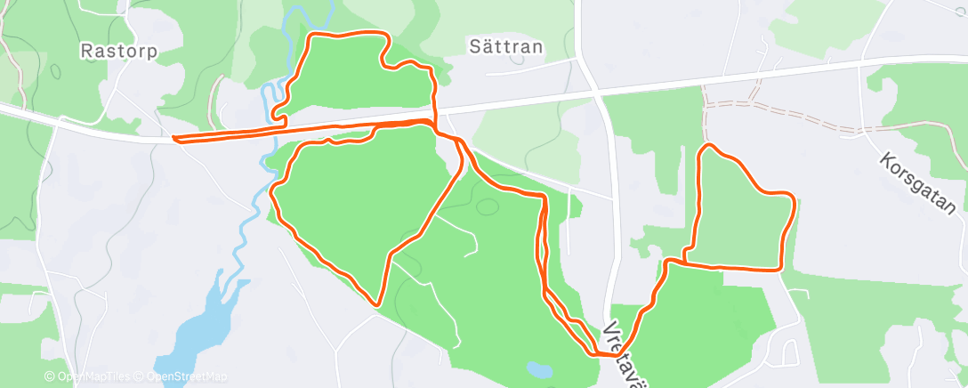 Map of the activity, Morning Run