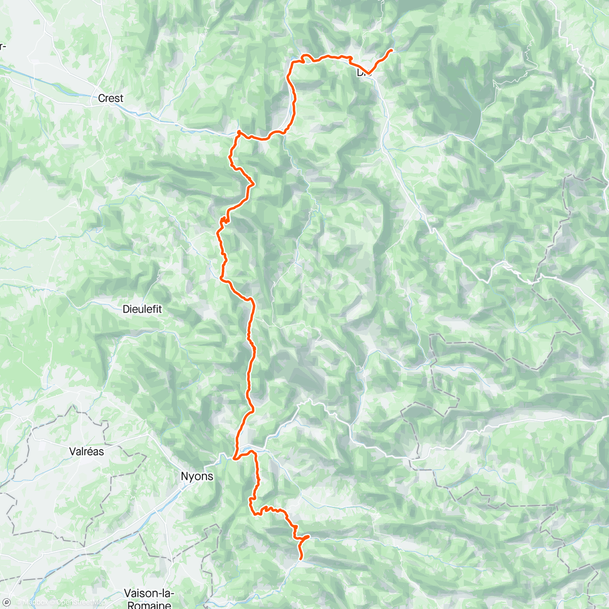 Karte der Aktivität „Traversée de la Provence J1”