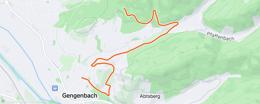 Map of the activity, Lauf am Nachmittag