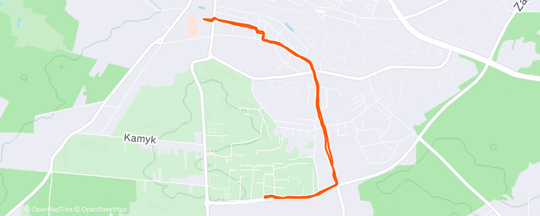 Карта физической активности (Afternoon Run)