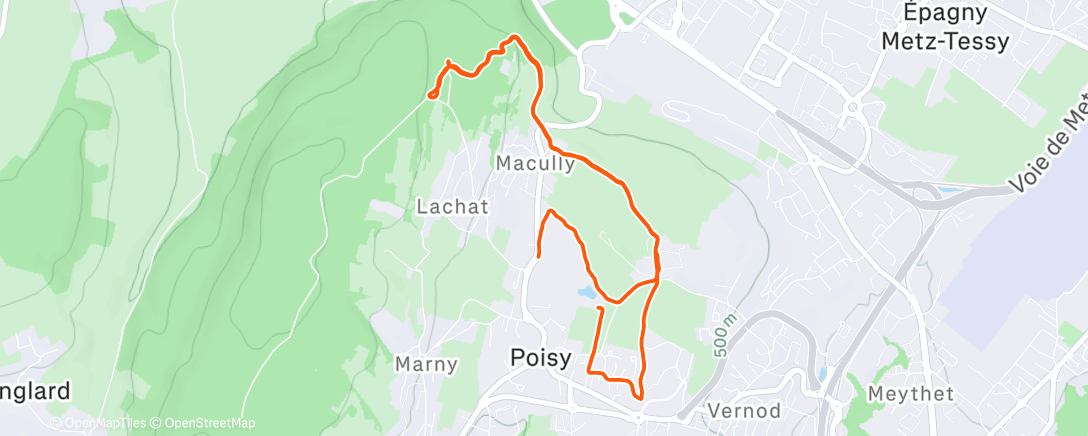 Map of the activity, Footing décuvage 🤭