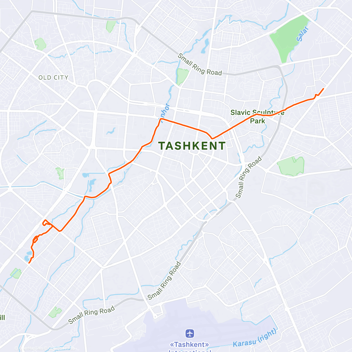 Map of the activity, Дневной велозаезд