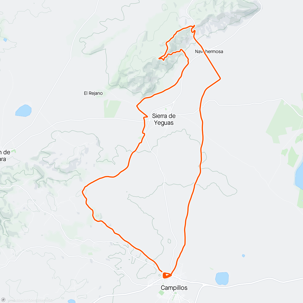 Mapa de la actividad (UNA SERPIENTE POR BUENAVISTA Y VUELTA POR LOS HOYEROS)