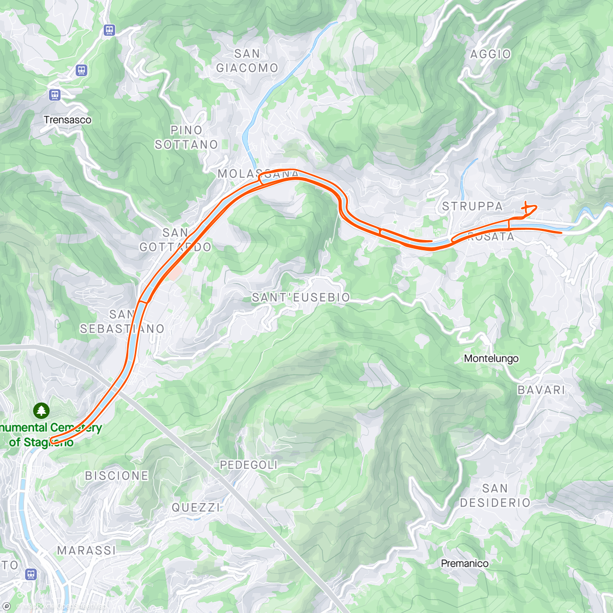 Map of the activity, Giro mattutino ..si ricomincia...