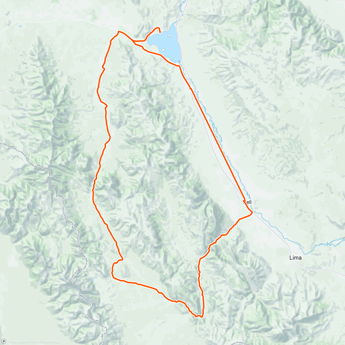 Map of the activity, Big Sheep Creek Loop
