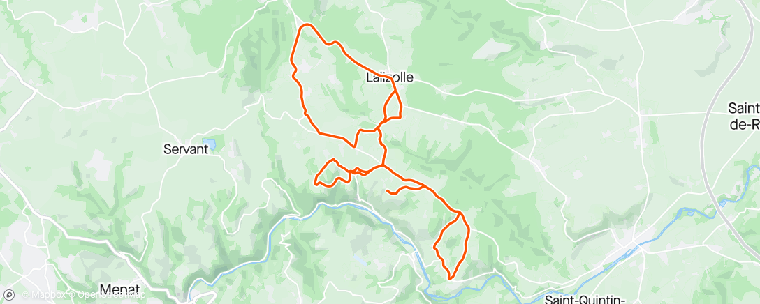 アクティビティ「Afternoon Mountain Bike Ride」の地図