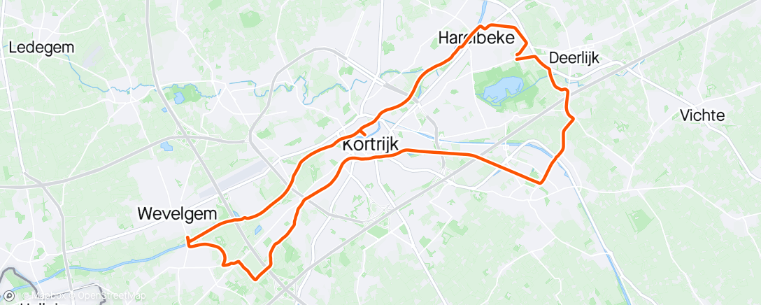 Map of the activity, Toertje losrijden