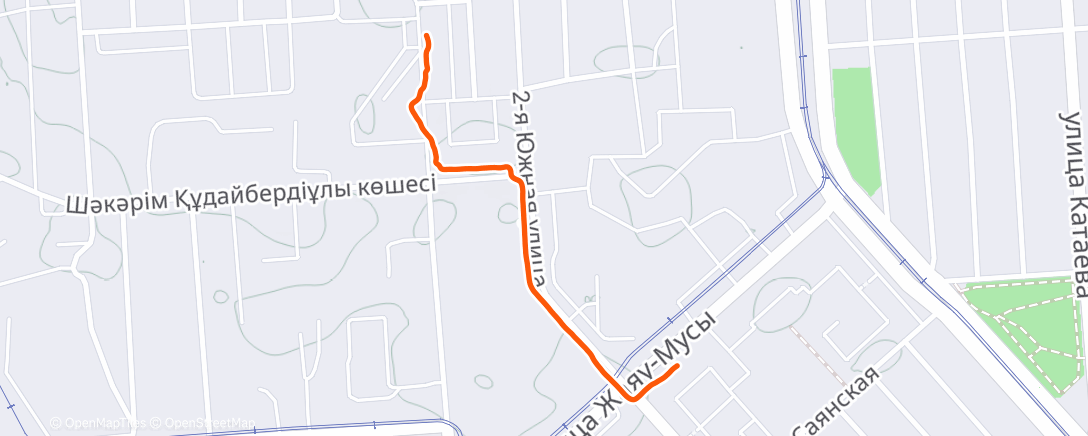 Карта физической активности (Дневная прогулка)