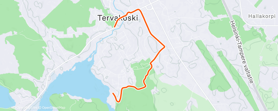 Map of the activity, Morning Walk