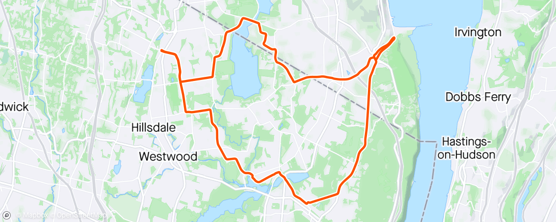Map of the activity, First ride back in 5ish months. Should probably have checked that the bike works. Oh well