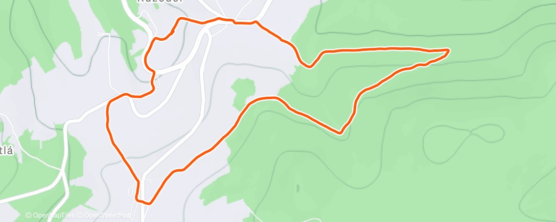 Mappa dell'attività Jog na 180 tepech