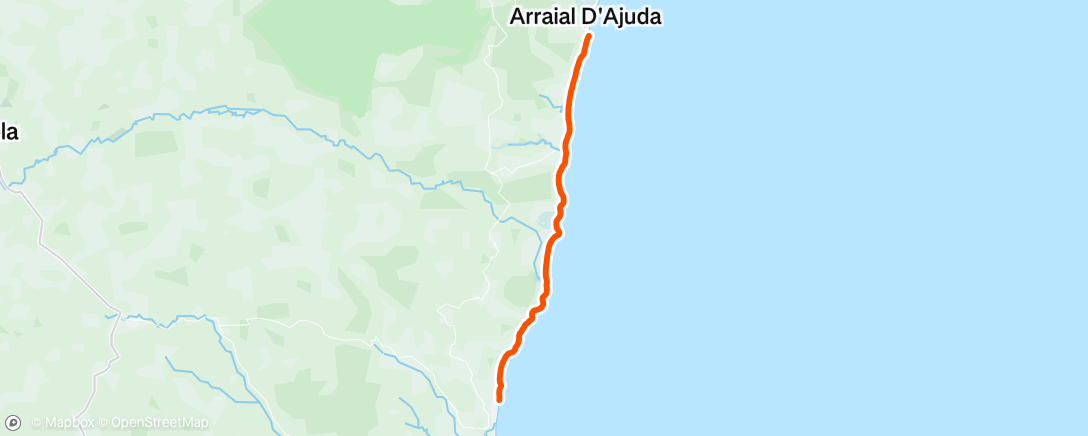 Peta aktivitas, Caraíva - Arraial D'ajuda (1° pedal do ano)