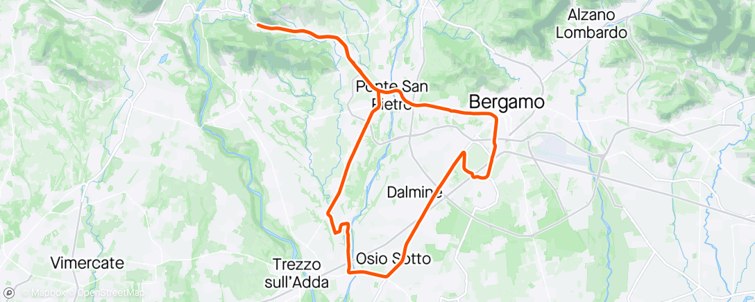 Mappa dell'attività Giro pomeridiano