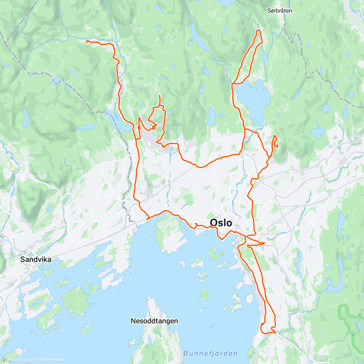 Map of the activity, Oslo classics 😎🌞 nice but windy 😯💨🍃
