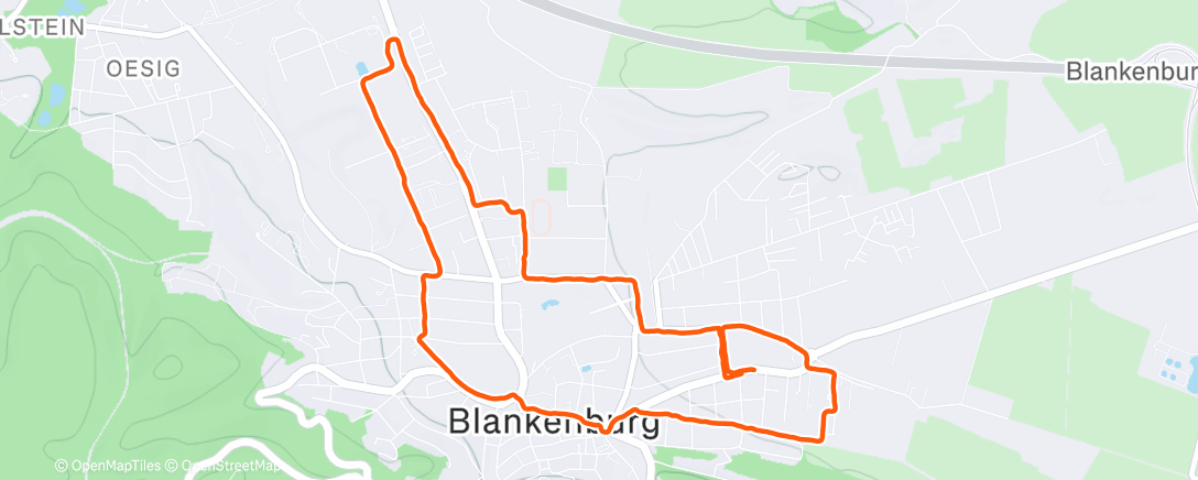 Map of the activity, Evening Run - kurz mal rum um Blankenburg 🏃🏼‍♀️