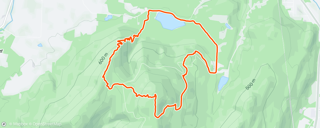 Map of the activity, Rainy Mountain Prospect & Mount Williams loop
