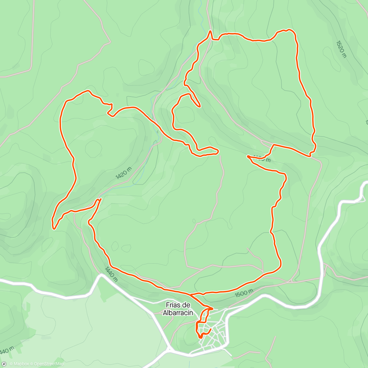 Map of the activity, Trail Friolero