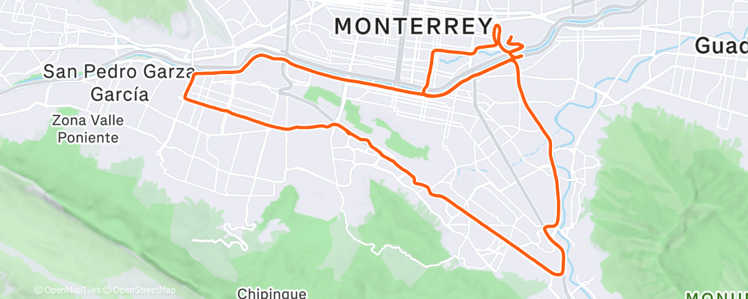 Map of the activity, Mi primer maratón 😭