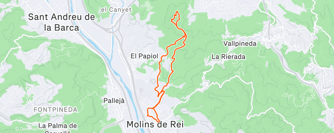 Map of the activity, Carrera de mañana