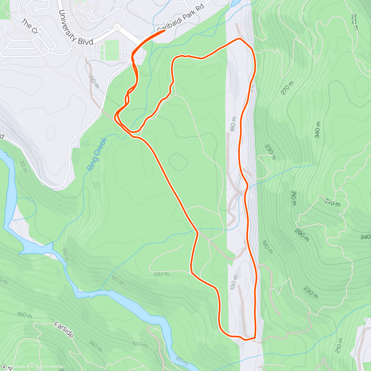 Map of the activity, Dog joggin