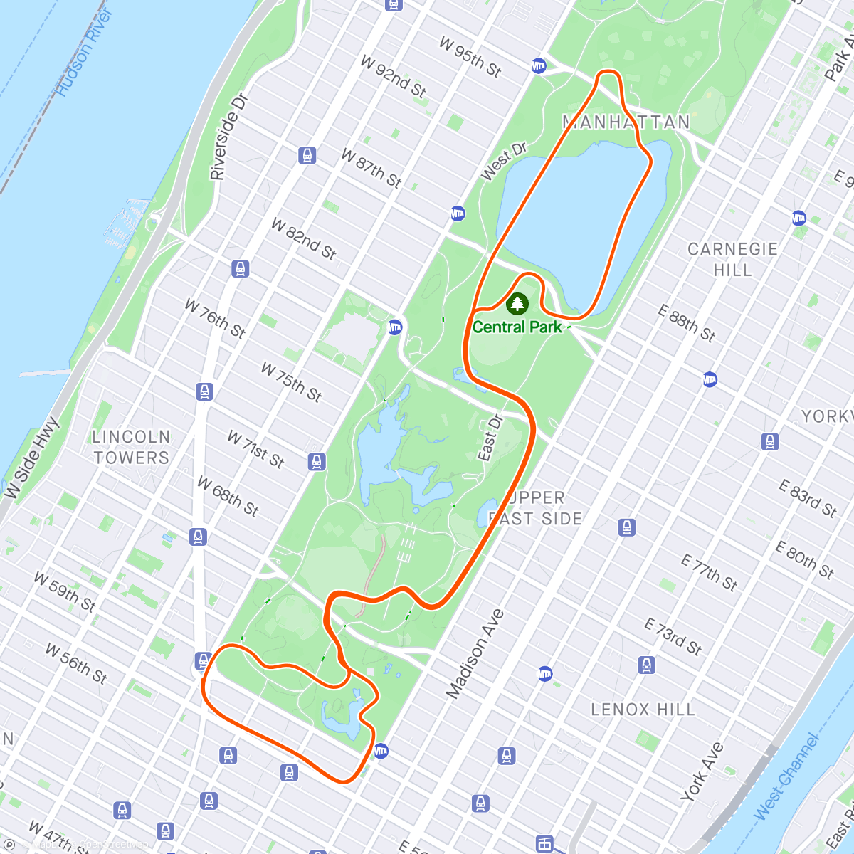 Map of the activity, Zwift - The Highline in New York