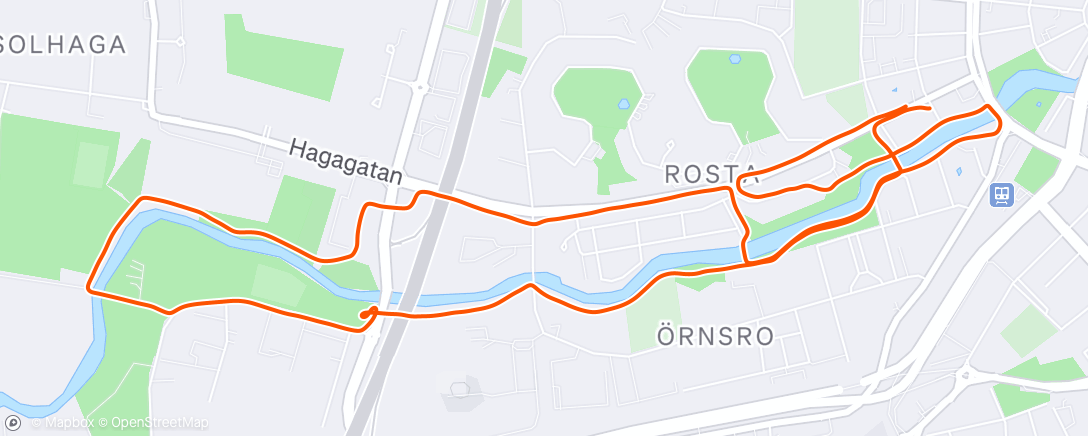 Carte de l'activité Evening Run