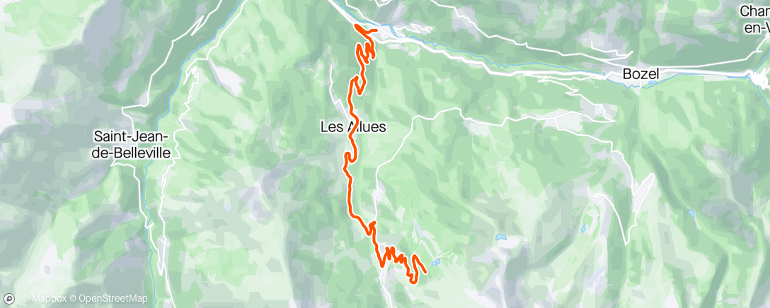 Map of the activity, Petite balade dominicale à Meribel