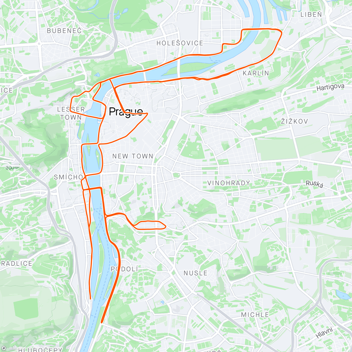 Mapa de la actividad (Prague International Marathon)