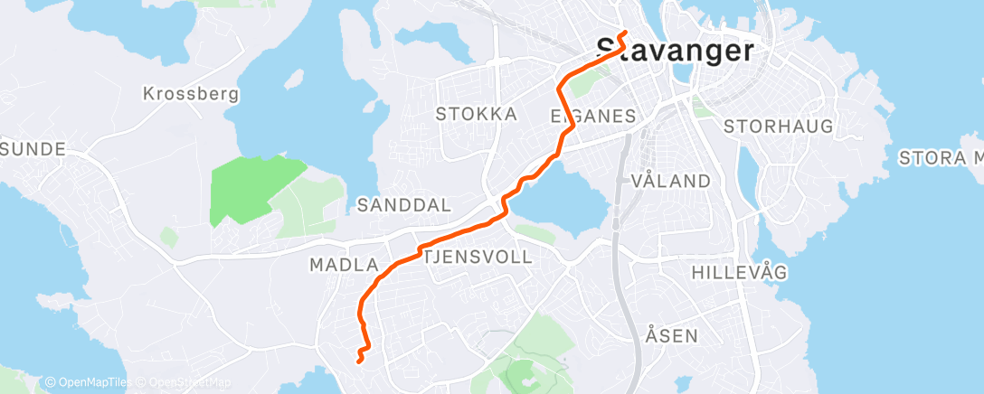 Map of the activity, Morning Run