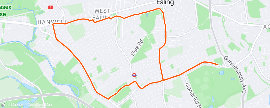 Map of the activity, Ealing loop